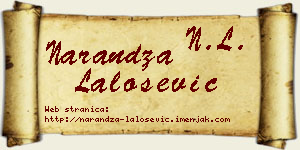 Narandža Lalošević vizit kartica